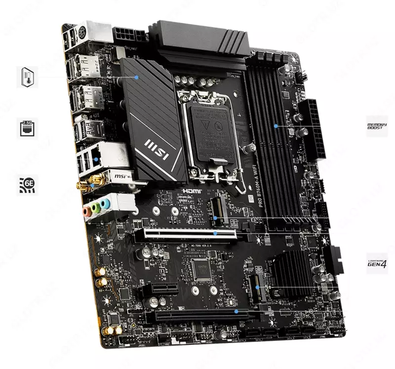 Материнская плата MSI PRO B760M-A WIFI DDR5