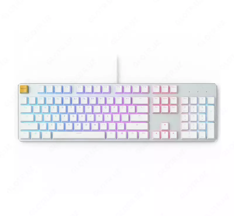 Клавиатура Glorious GMMK Full Size Keyboard GLO-GMMK-FS-BRN-W Gateron Brown Switches White