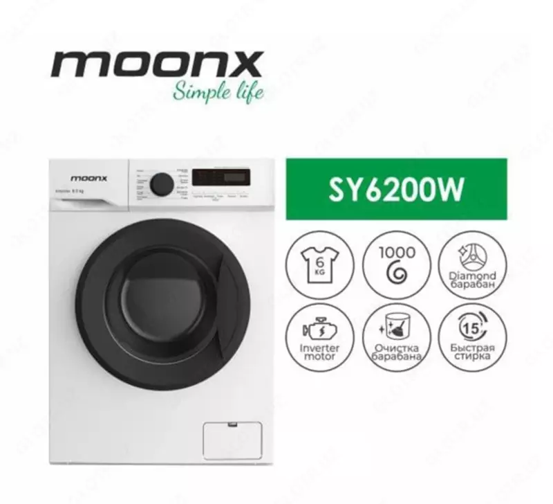 Стиральная машина MOONX SY6200W 6kg Inv