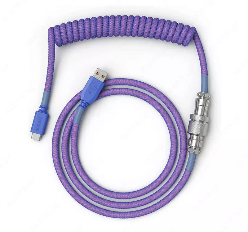 USB kabeli Glorious Coiled Cable for Keyboard GLO-CBL-COIL-NEBULA Nebula
