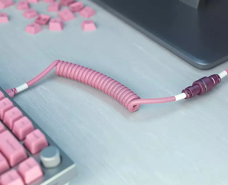USB kabeli Glorious Coiled Cable for Keyboard GLO-CBL-COIL-NEBULA Nebula