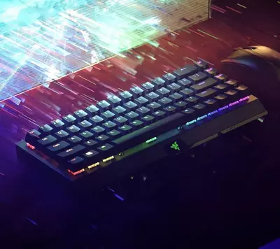 Клавиатура RAZER BLACKWIDOW V3 Mini HyperSpeed RZ03-03890100-R3M1 (Yellow switches)