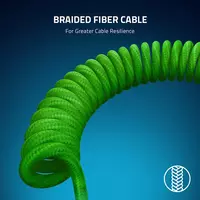 Klaviatura uchun keykaplari RAZER PBT Keycap + Coiled Cablee RC21-01490700-R3M1 Green Chakana savdo