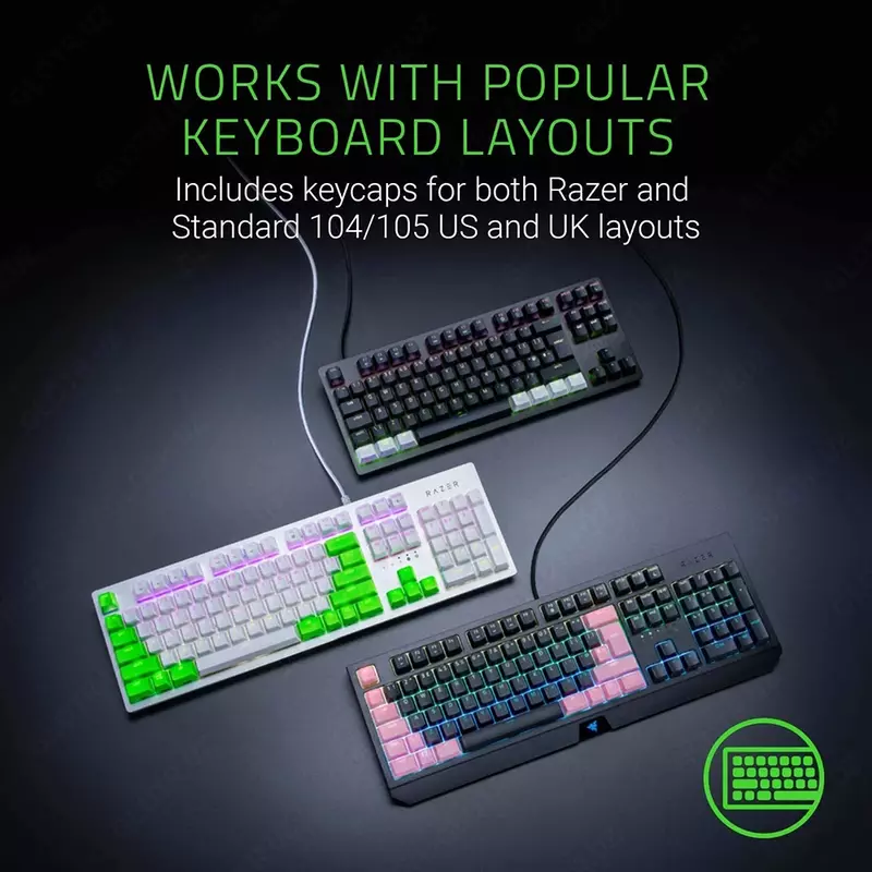 Кейкапы для клавиатуры RAZER PBT Keycap Upgrade Set RC21-01490300-R3M1 Quartz