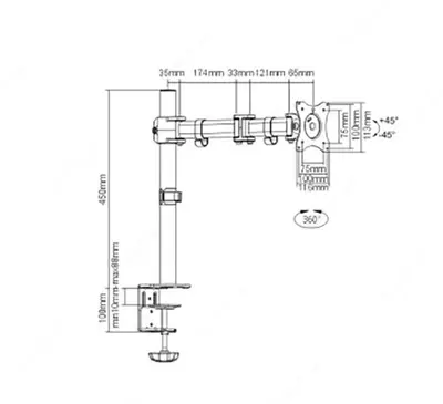 Настольное крепление для монитора YGMSC/G-01