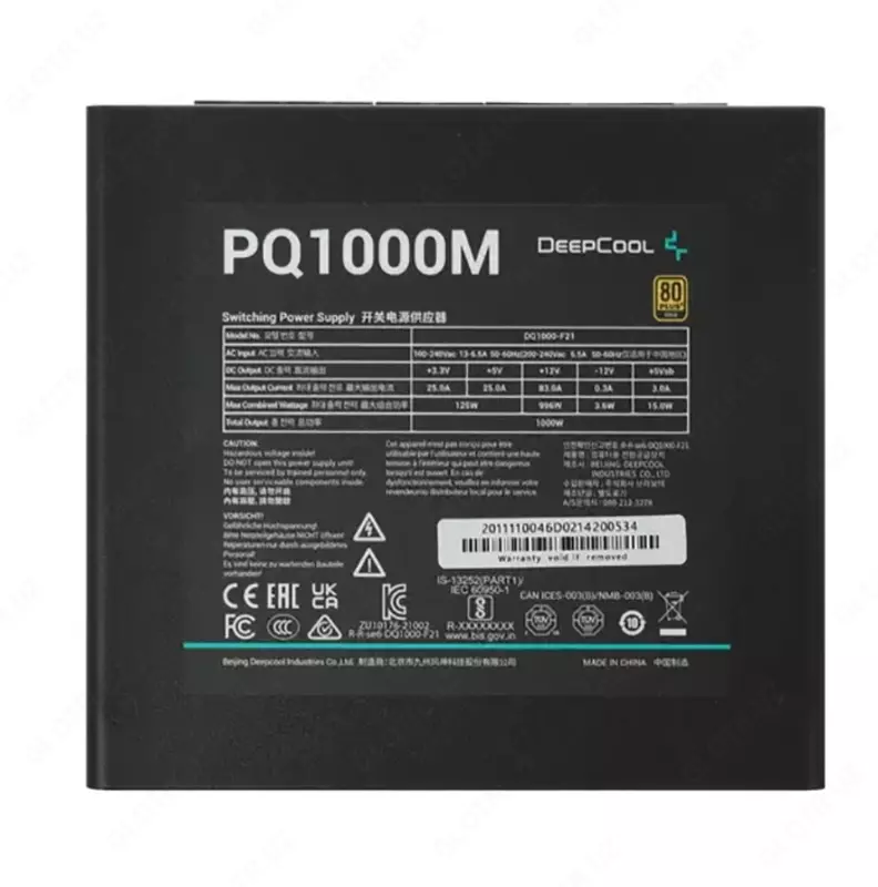 Блок питания Deepcool PQ1000M