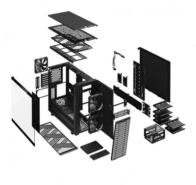 Kompyuter korpus Fractal Design Define 7 FD-C-DEF7A-02 Black TG Light Tint