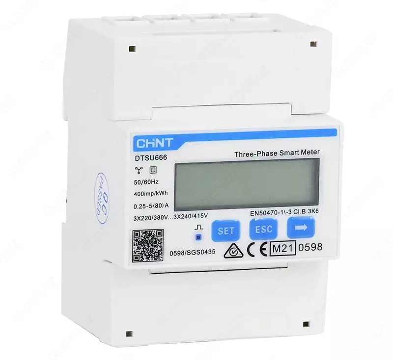 Raqamli elektr hisoblagich CHINT DTSU666 0,25-5 (80)A Three-Phase