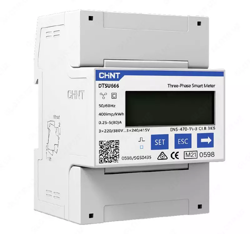 Raqamli elektr hisoblagich CHINT DTSU666 0,25-5 (80)A Three-Phase