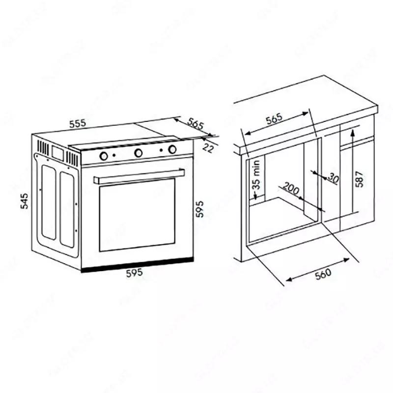 Духовка Goodwell GWO-7210 BG
