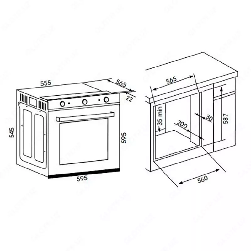 Духовка Goodwell GWO-7216 BG