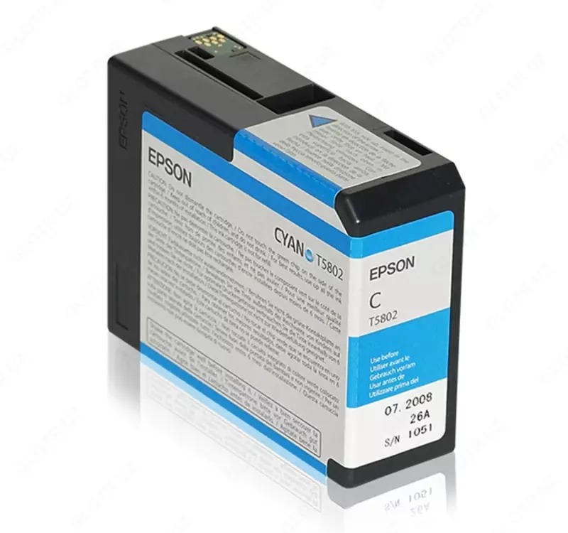 Kartrij Epson T5802 C13T580200 Cyan 80ml