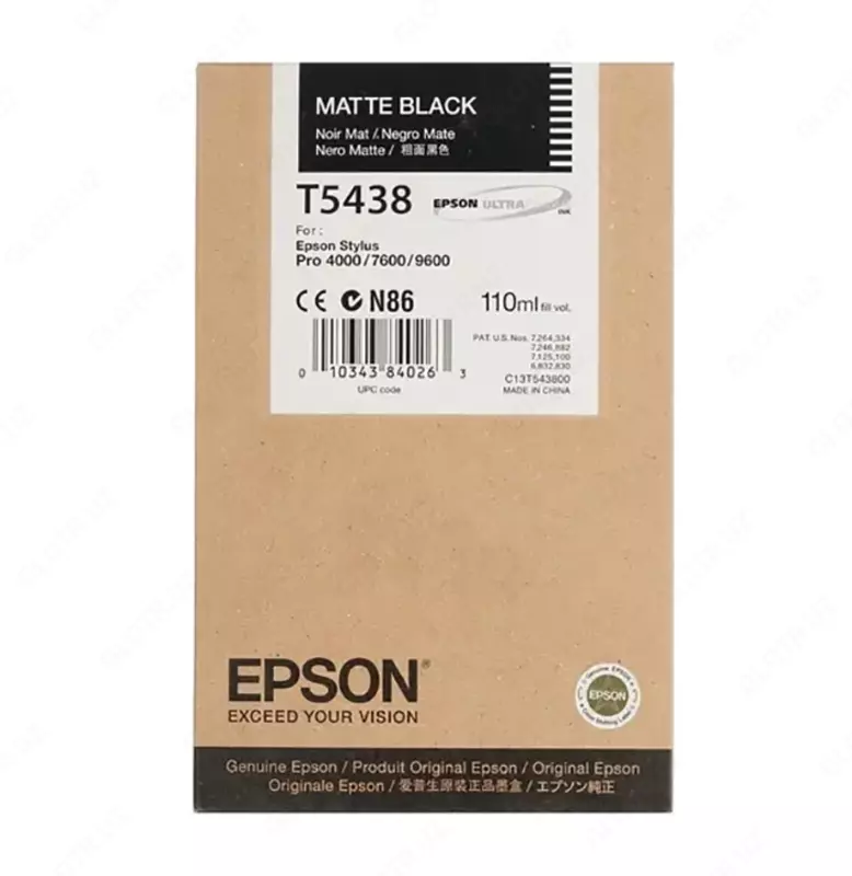 Картридж Epson T5438 C13T543800 Matte Black 110ml