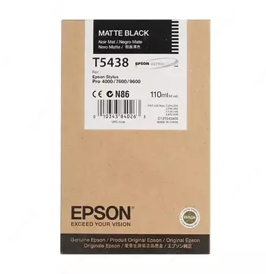 Kartrij Epson T5438 C13T543800 Matte Black 110ml