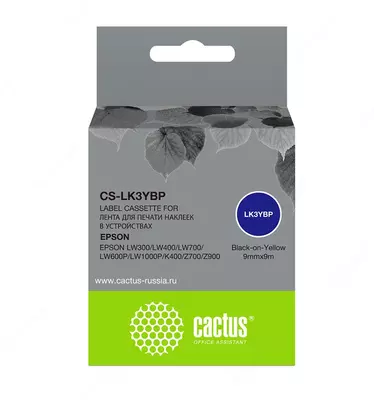 Lenta Epson LK3YBP Pastel Blk/Yell 9/9 - 9mm / 9m / LW400 / LW700