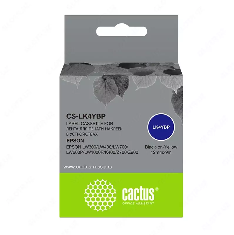 Лента Epson LK4YBP Pastel Blk/Yell 12/9 - 12mm / 9m / LW400 / LW700