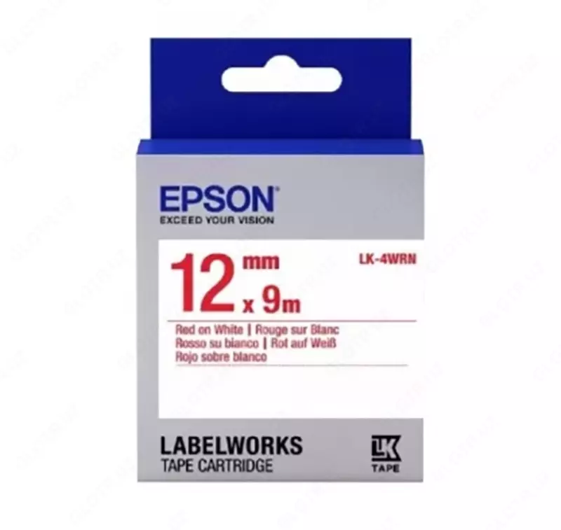 Лента Epson LK4WRN Std Red/Wht 12/9 - 12mm / 9m / LW400 / LW700