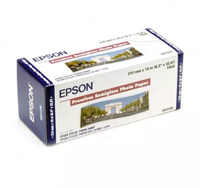 Plotter rulonli qog'oz C13S041336 Epson Premium Semigloss Photo Paper 210mm x 10m 251g/m2