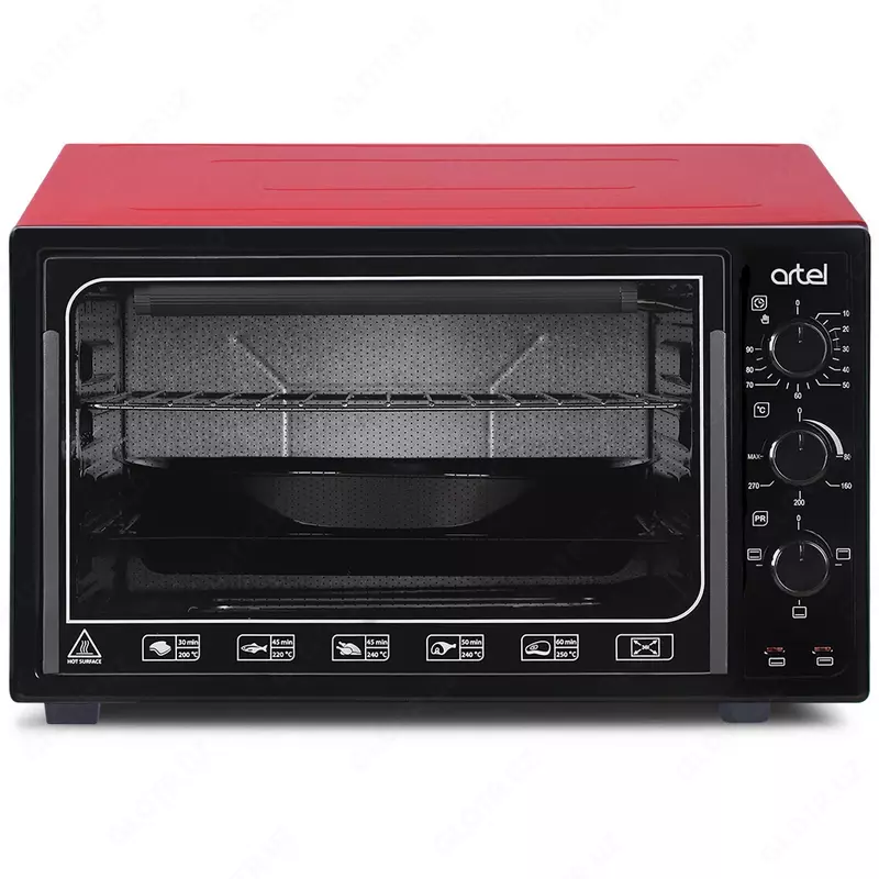 Мини-печь Artel 3618E (с Лампой) Черно/Kрасный