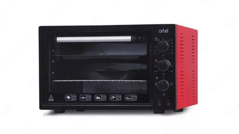 Мини-печь Artel 3618E (с Лампой) Черно/Kрасный