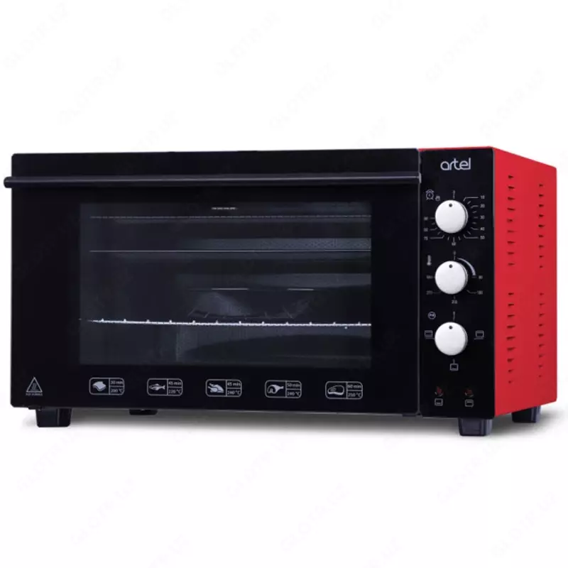 Мини-печь Artel 4218E (с Лампой) Черно/Черно/Красный