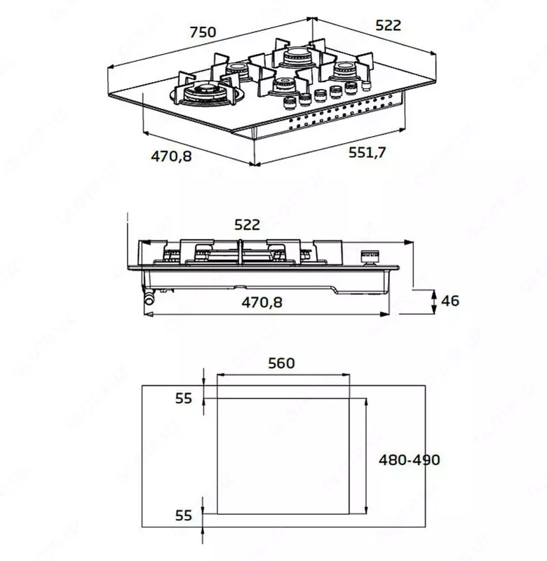 Варочная поверхность BEKO HIAL75225SX