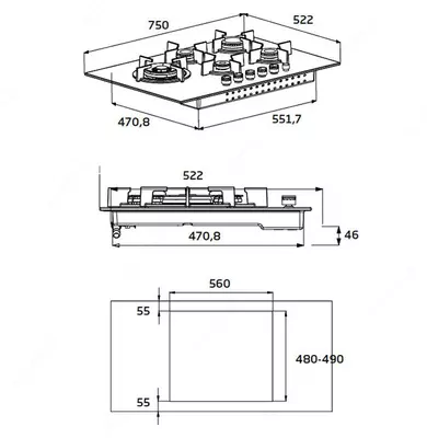 Pishirilgan panel BEKO HIAL75225SX