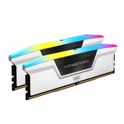 Operativ Xotira CORSAIR VENGEANCE® RGB 32GB (2x16GB) DDR5 5200MHz C40 White