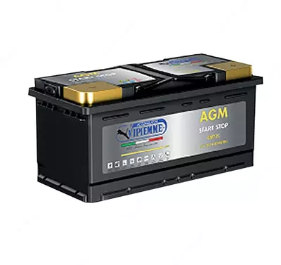 Avtomobil uchun qayta zaryadlanuvchi batareya VIPIEMME AGM 12V95AH (353х175х190) (-+) Е BM72C (Italiya)