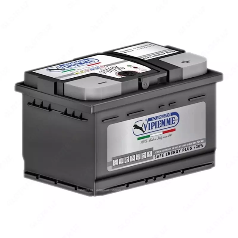 Avtomobil uchun qayta zaryadlanuvchi batareya VIPIEMME SAFE ENERGY PLUS 12V65AH (242х175х190) (-+) Е B858C (Italiya)