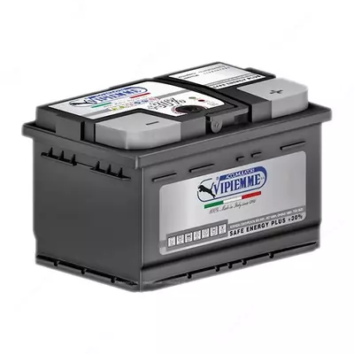 Avtomobil uchun qayta zaryadlanuvchi batareya VIPIEMME SAFE ENERGY PLUS 12V65AH (242х175х190) (-+) Е B858C (Italiya)