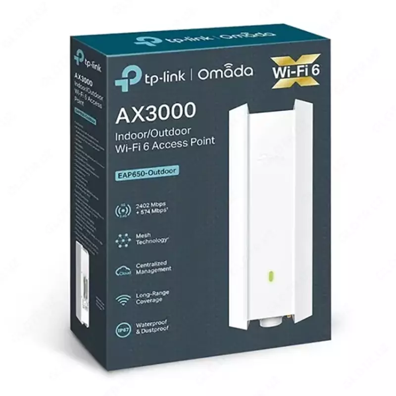 Wi-Fi kirish nuqtasi TP-Link EAP650-Outdoor AX3000 Indoor/Outdoor Dual-Band