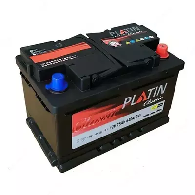 Аккумулятор для авто PLATIN 12v62 Шлакоблок, Азиатский корпус (Турция)