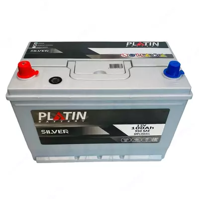 Avtomobil uchun batareya PLATIN 12v100 Shlakli blok, Osiyo korpusi (Turkiya)