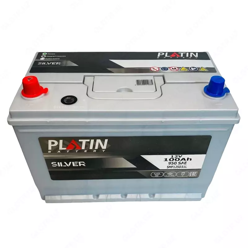 Аккумулятор для авто PLATIN 12v100 Шлакоблок, Азиатский корпус (Турция)
