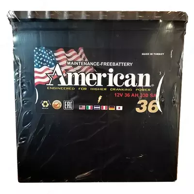 Avtomobil uchun batareya AMERICAN 12v36 (Turkiya)