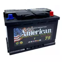 Аккумулятор для авто AMERICAN 12v75 (Турция)
