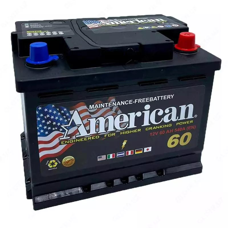 Avtomobil uchun batareya AMERICAN 12v60 (Turkiya)