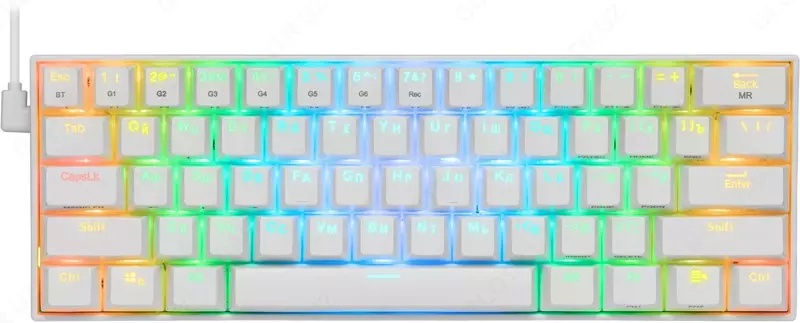 Беспроводная механическая клавиатура для компьютера Redragon Draconic RGB White