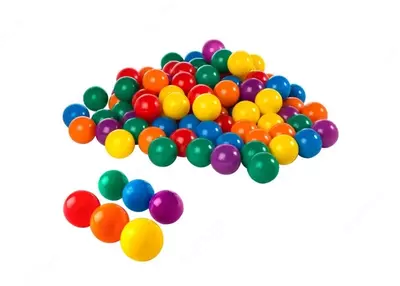 8 sm plastik to'plar, o'yin markazlari uchun 100 dona