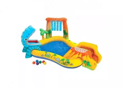 Sprinkler bilan dinozavr o'yin markazi