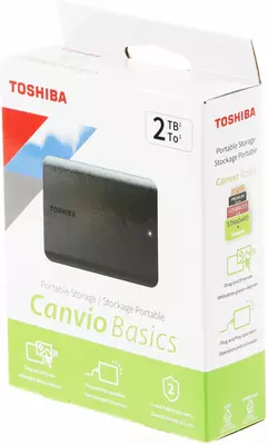 Внешний жесткий диск Toshiba Canvio Basics, 2 ТБ, USB 3.2 Gen1