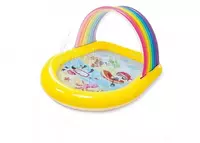 Bolalar uchun shishiriladigan basseyn 147x130x86 sm "Kamalak" soyabon va favvoralar bilan