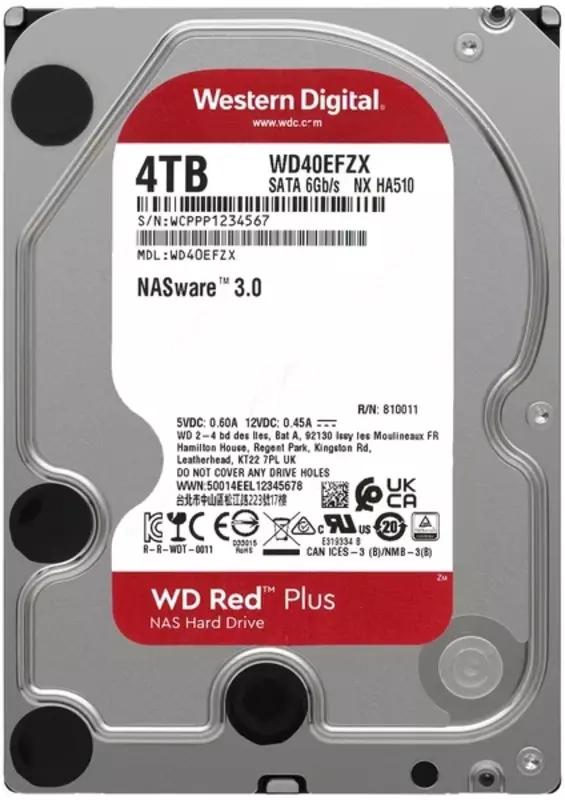 G'arbiy raqamli qizil plyus 4TB qattiq disk 40EZRX