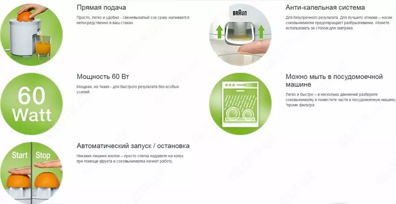 Цитрусовая соковыжималка Braun CJ 3050