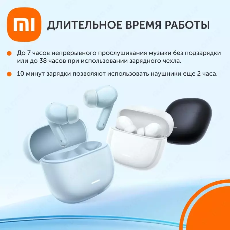 Redmi Buds 6 Lite Black,White,Blue simsiz quloqchinlari