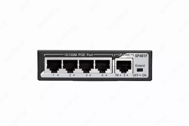 Switch 2E PowerLink SP401F 5xFE (4x FE PoE, 1xFE Uplink, 50W), boshqarilmaydigan