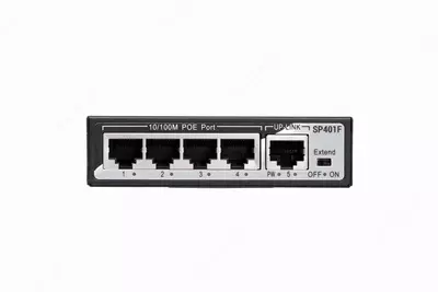 Switch 2E PowerLink SP401F 5xFE (4x FE PoE, 1xFE Uplink, 50W), boshqarilmaydigan