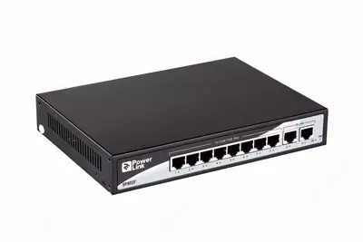 Коммутатор 2E PowerLink SP802F 10xFE (8xFE PoE, 2xFE Uplink, 150W), неуправляемый