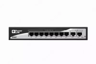 Коммутатор 2E PowerLink SP802F 10xFE (8xFE PoE, 2xFE Uplink, 150W), неуправляемый